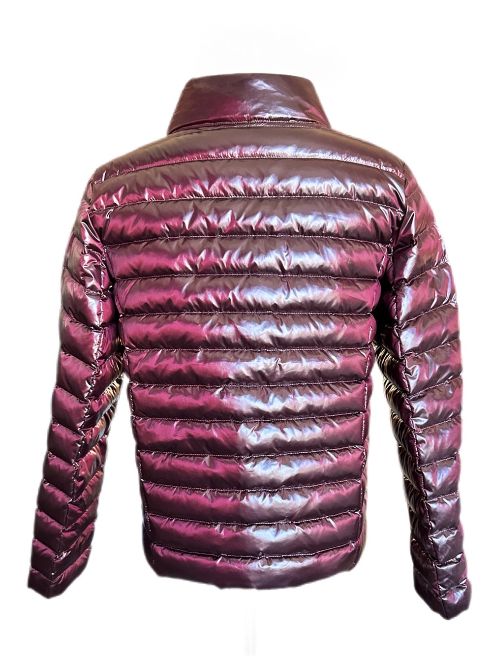 J. McLaughlin Sarabeth Burgundy Metallic Down Puffer Jacket Size S - Picture 3 of 8